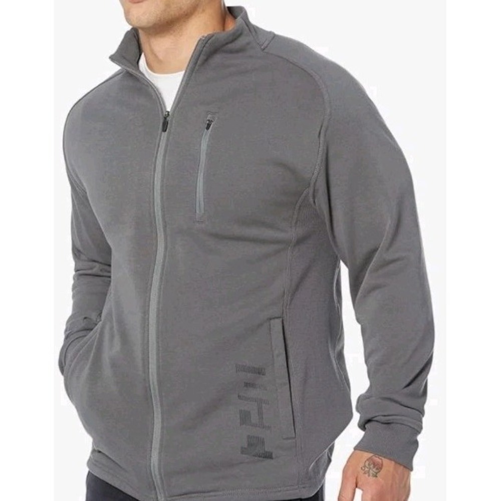 UFC Long Sleeve Full Zip Standing Collar Straight Hemline Blended Mens Xl